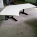 100" White Steelcase Powered Sit Stand Height Adjustable Desk